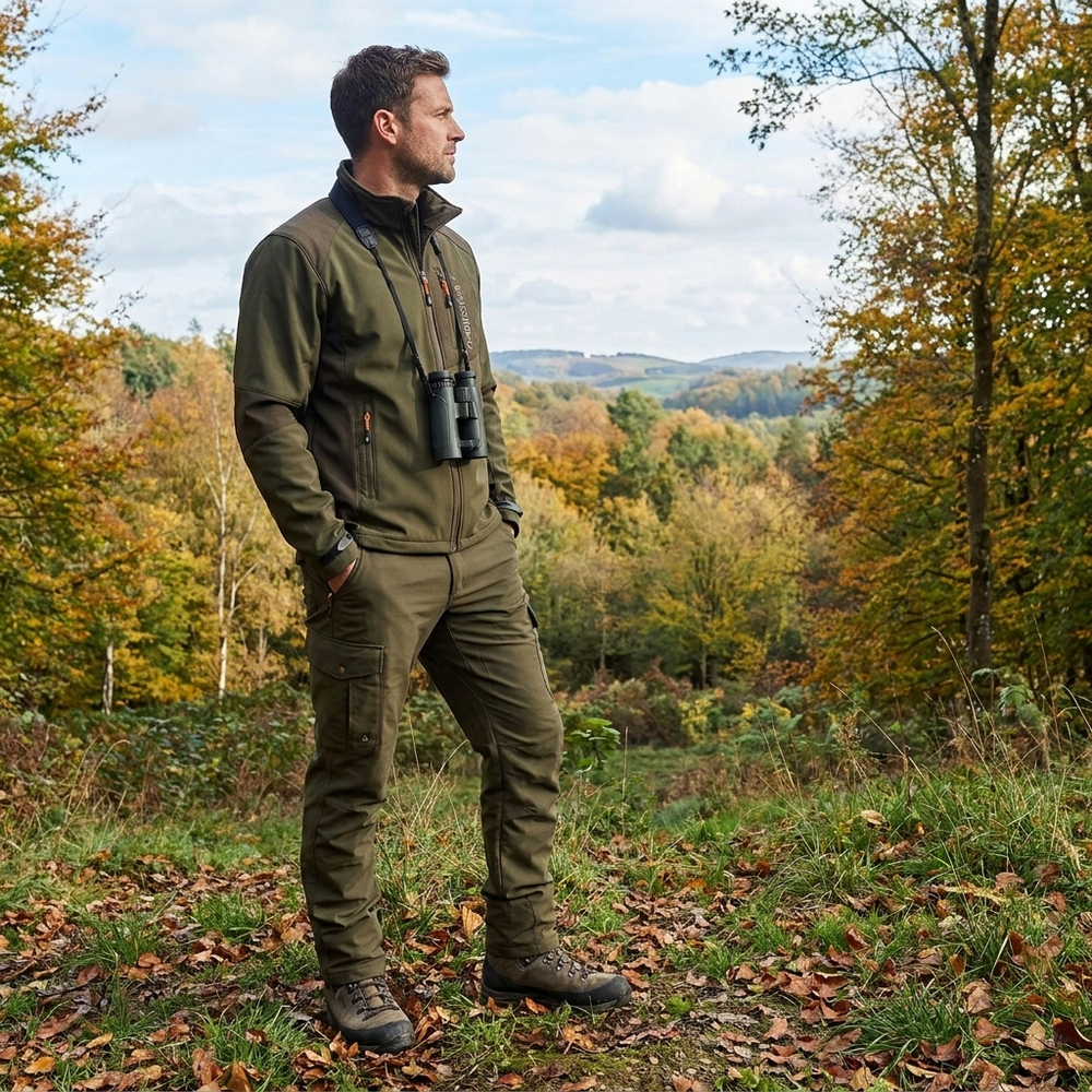Percussion Softshell Hunting Jacket Green