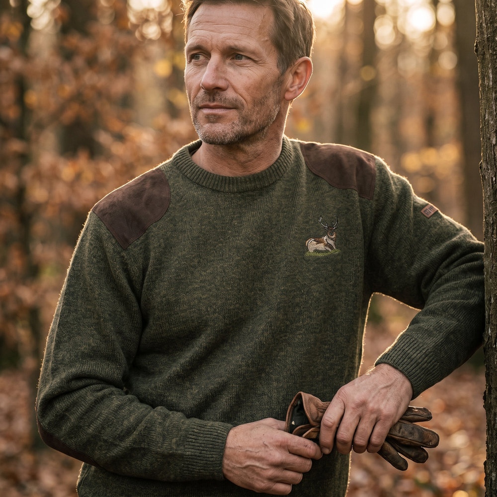 Percussion Lovački Džemper Round-Neck